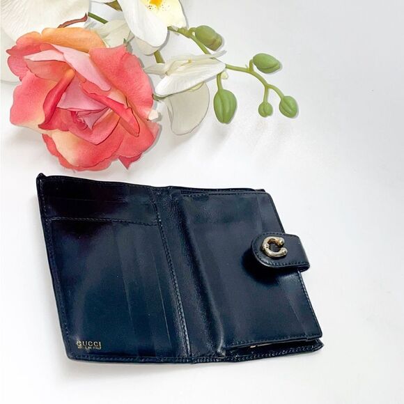 Authentic Vintage Gucci Dionysus Horsebit Leather Wallet Black - Picture 7 of 14
